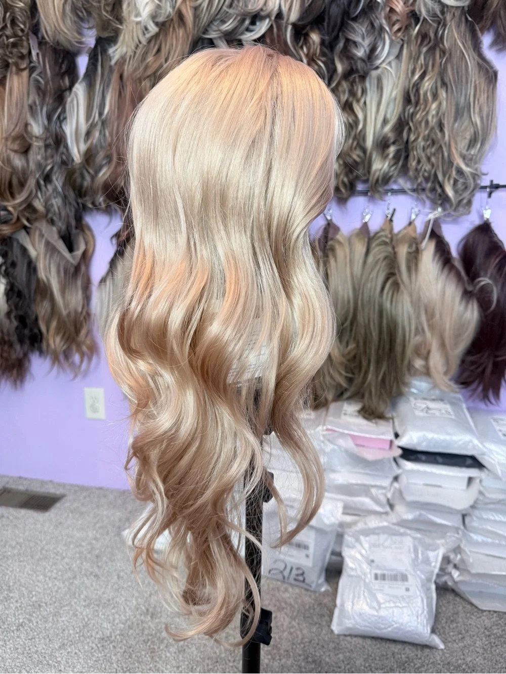 Marisol Long Pre-Cut U Part Diamond Lace Synthetic Wig — Milk Tea Blonde DWY